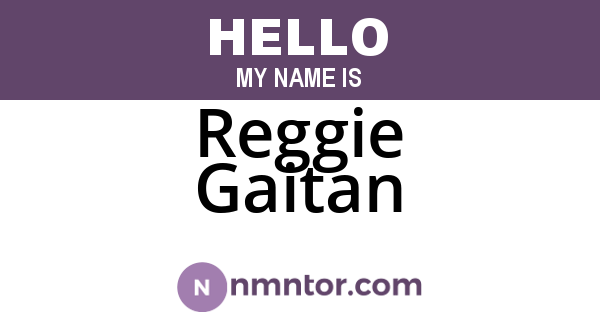 Reggie Gaitan