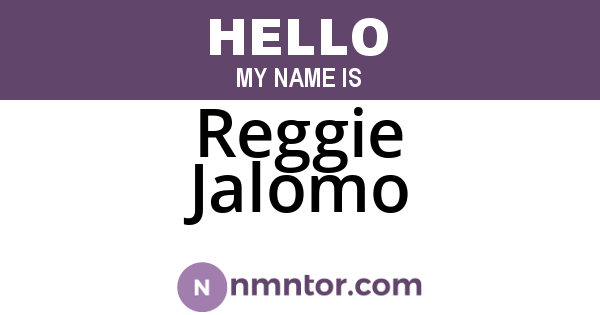 Reggie Jalomo