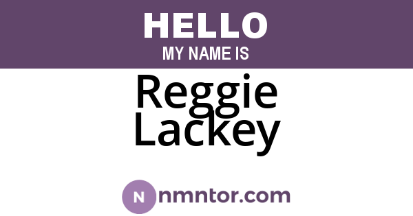 Reggie Lackey