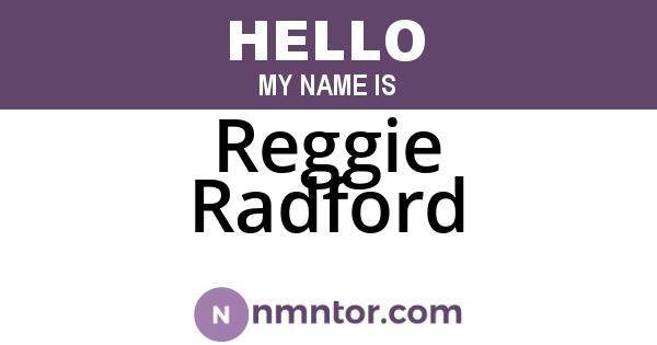 Reggie Radford