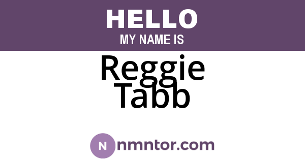 Reggie Tabb