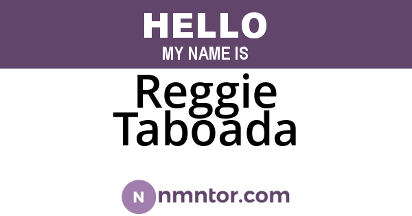 Reggie Taboada