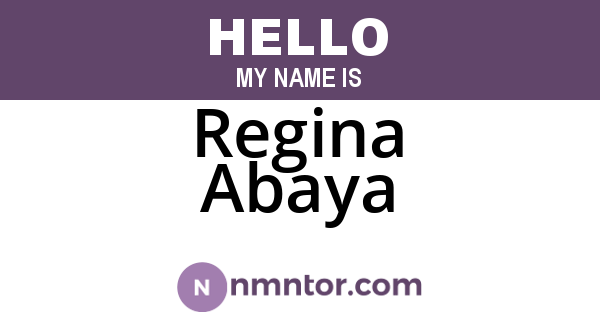 Regina Abaya
