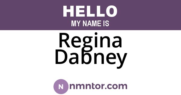 Regina Dabney
