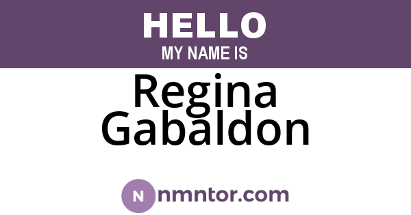 Regina Gabaldon