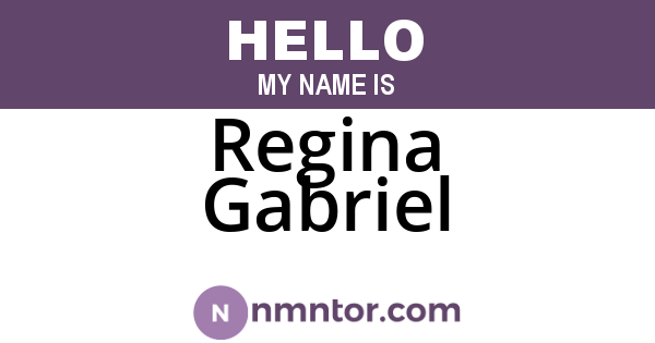 Regina Gabriel