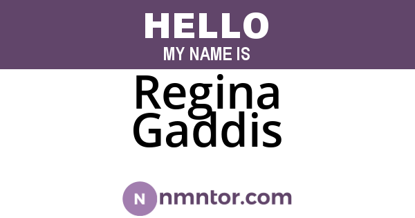 Regina Gaddis