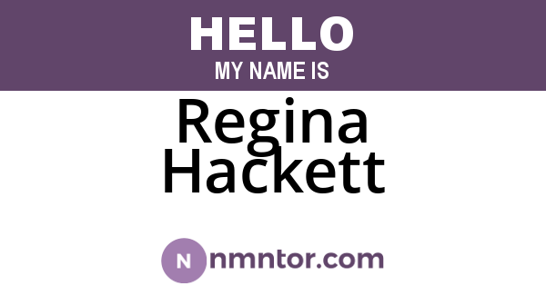 Regina Hackett