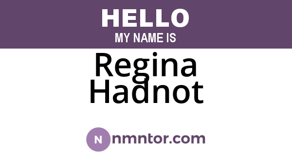 Regina Hadnot