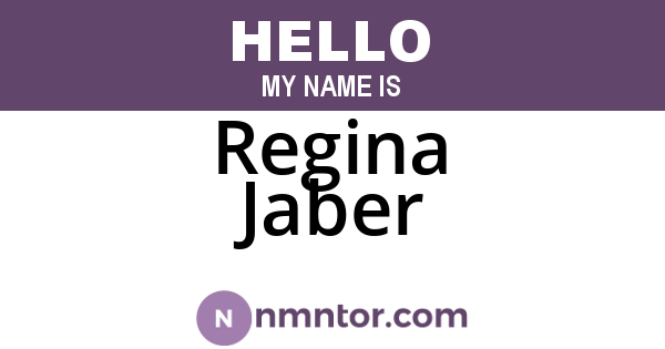 Regina Jaber