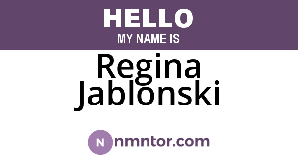 Regina Jablonski
