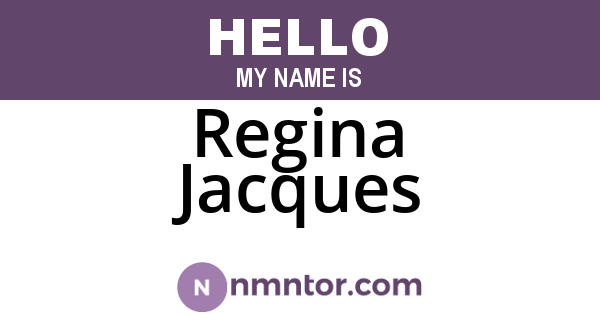 Regina Jacques