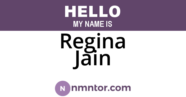 Regina Jain