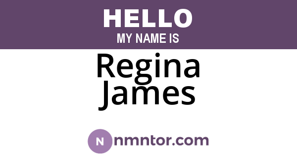 Regina James