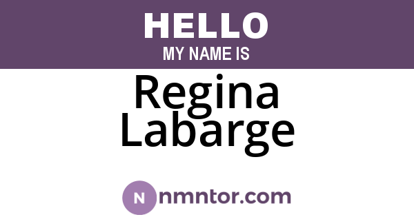 Regina Labarge