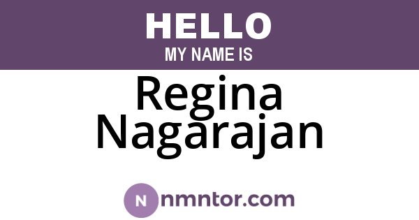 Regina Nagarajan