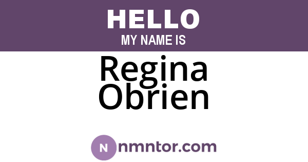 Regina Obrien