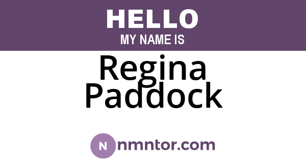 Regina Paddock