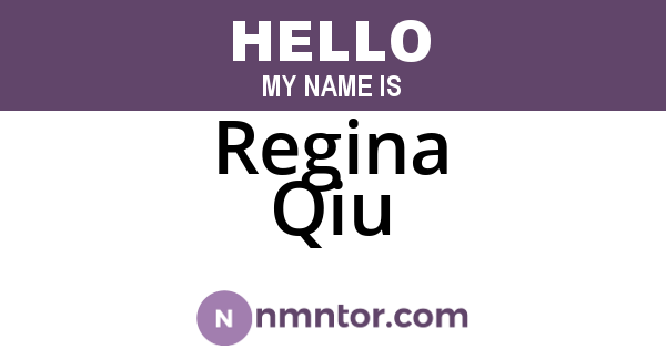Regina Qiu