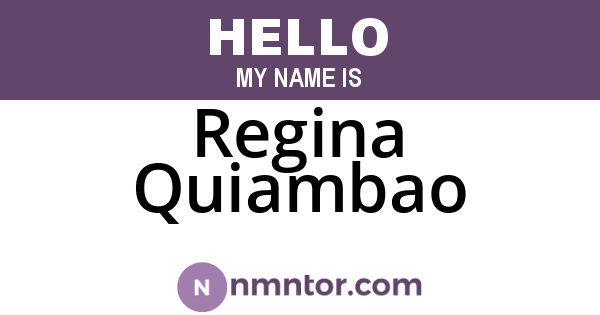 Regina Quiambao