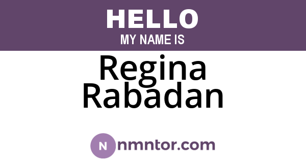 Regina Rabadan