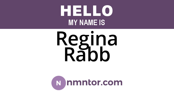 Regina Rabb