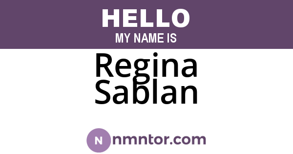 Regina Sablan