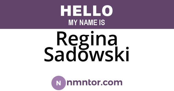 Regina Sadowski