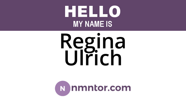 Regina Ulrich