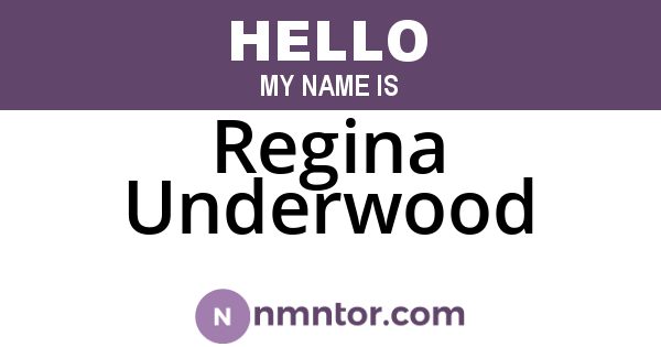 Regina Underwood