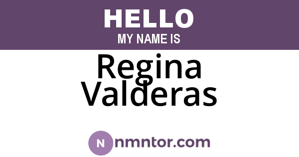 Regina Valderas