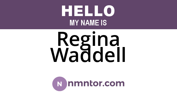 Regina Waddell