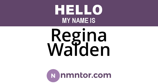 Regina Walden