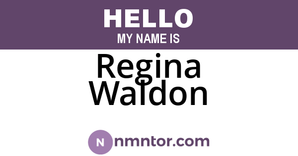 Regina Waldon