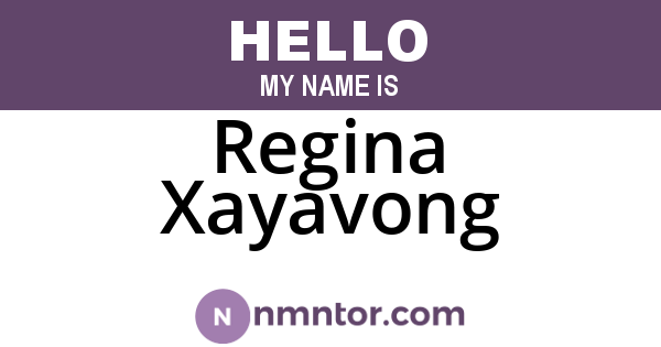 Regina Xayavong