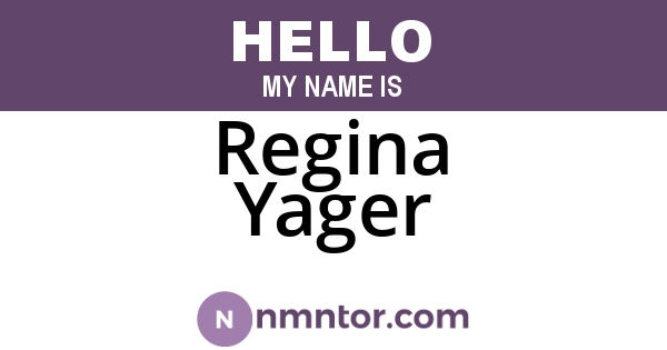 Regina Yager