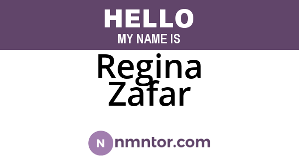 Regina Zafar