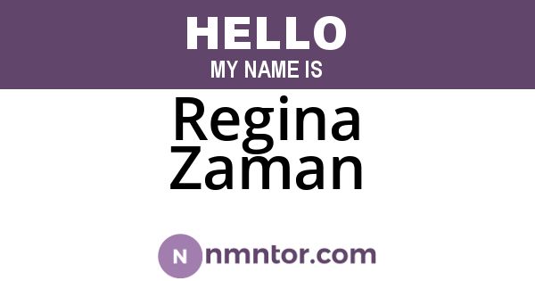 Regina Zaman