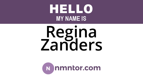 Regina Zanders