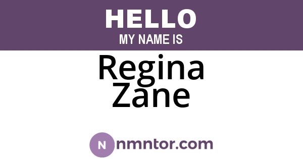 Regina Zane