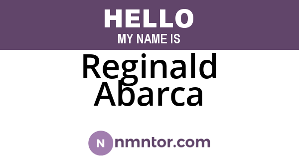 Reginald Abarca