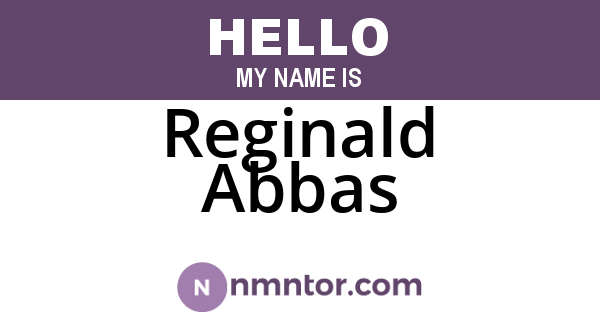 Reginald Abbas