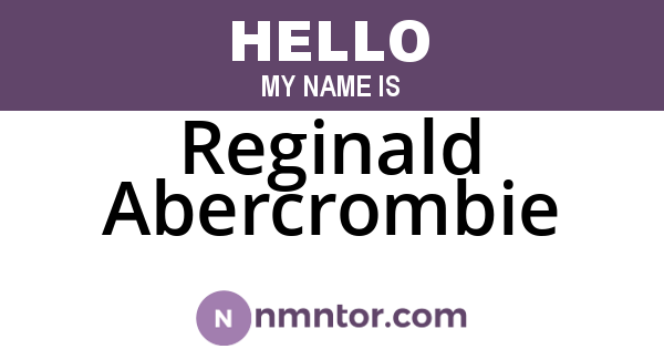 Reginald Abercrombie