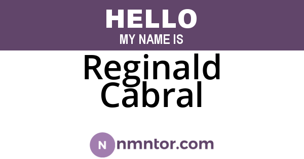 Reginald Cabral