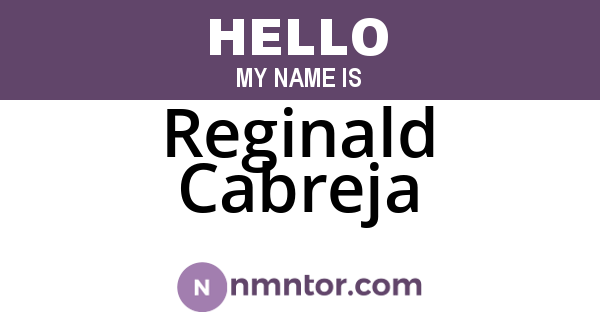 Reginald Cabreja