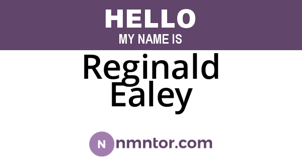 Reginald Ealey