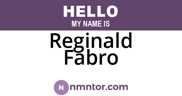Reginald Fabro