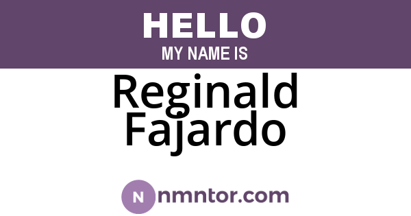 Reginald Fajardo