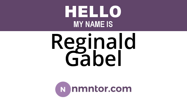 Reginald Gabel
