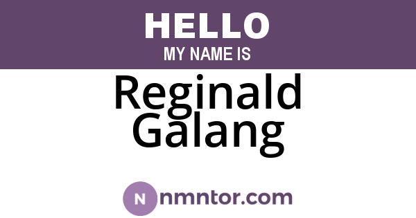 Reginald Galang